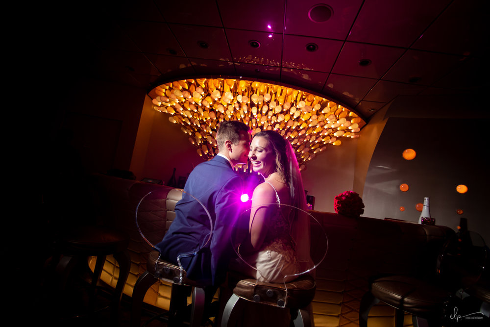 wedding photography at pink lounge on disney dream
