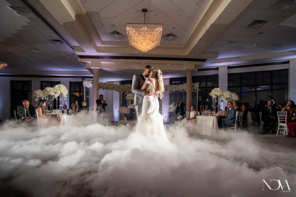 Bride and groom's first dance at Bella Collina.