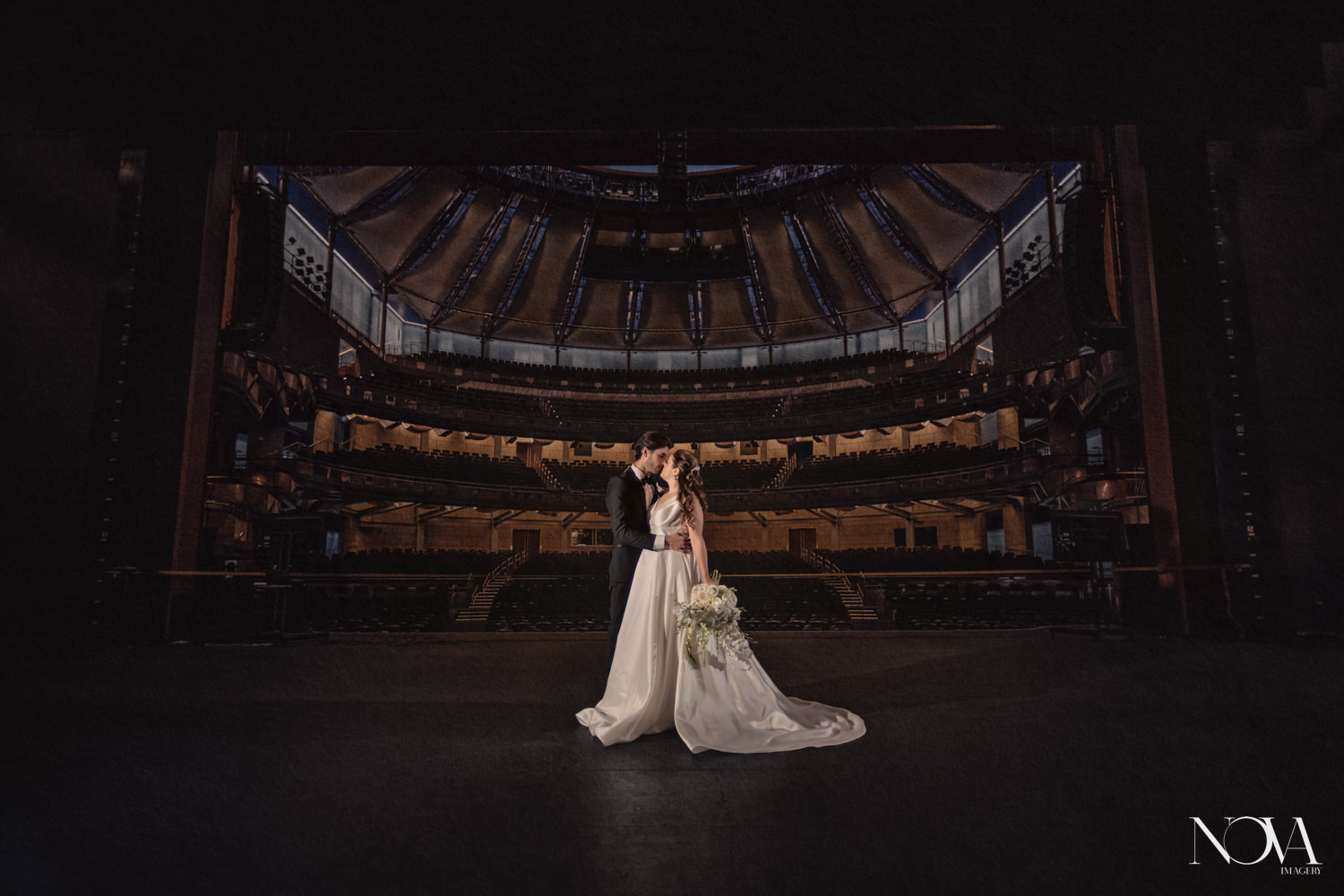 Nova imagery captures wedding portrait inside of Dr Phillips Center
