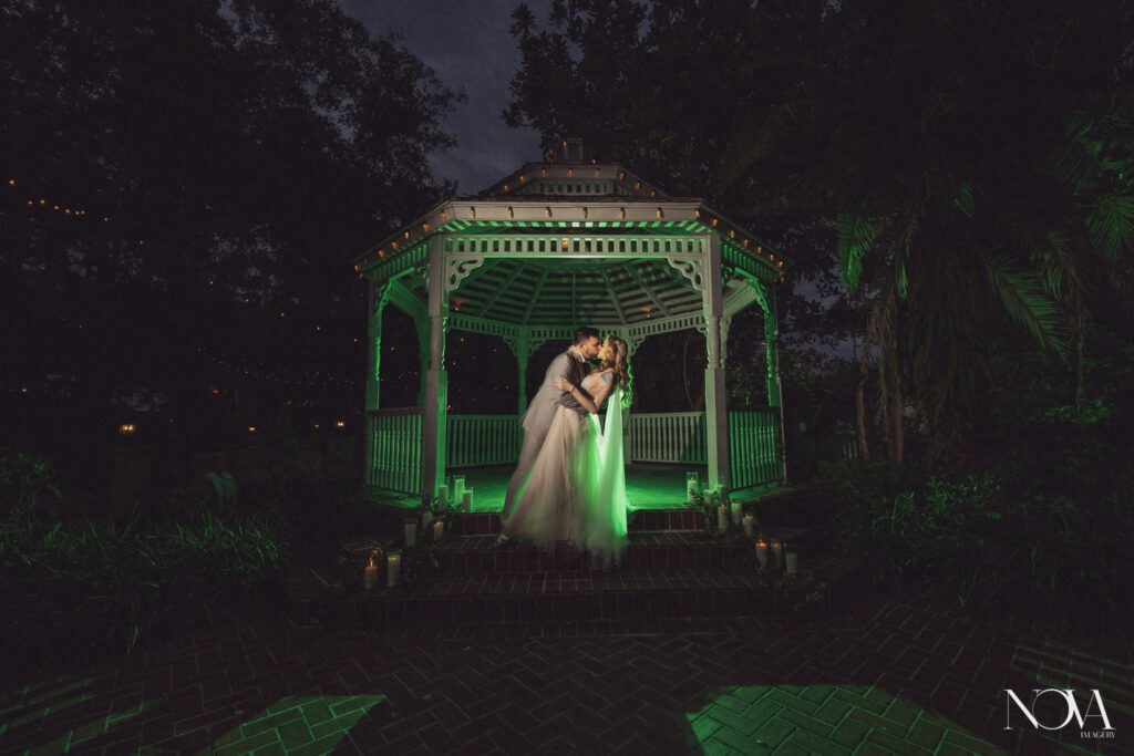Wedding photography of couple at Dr. Phillips House.