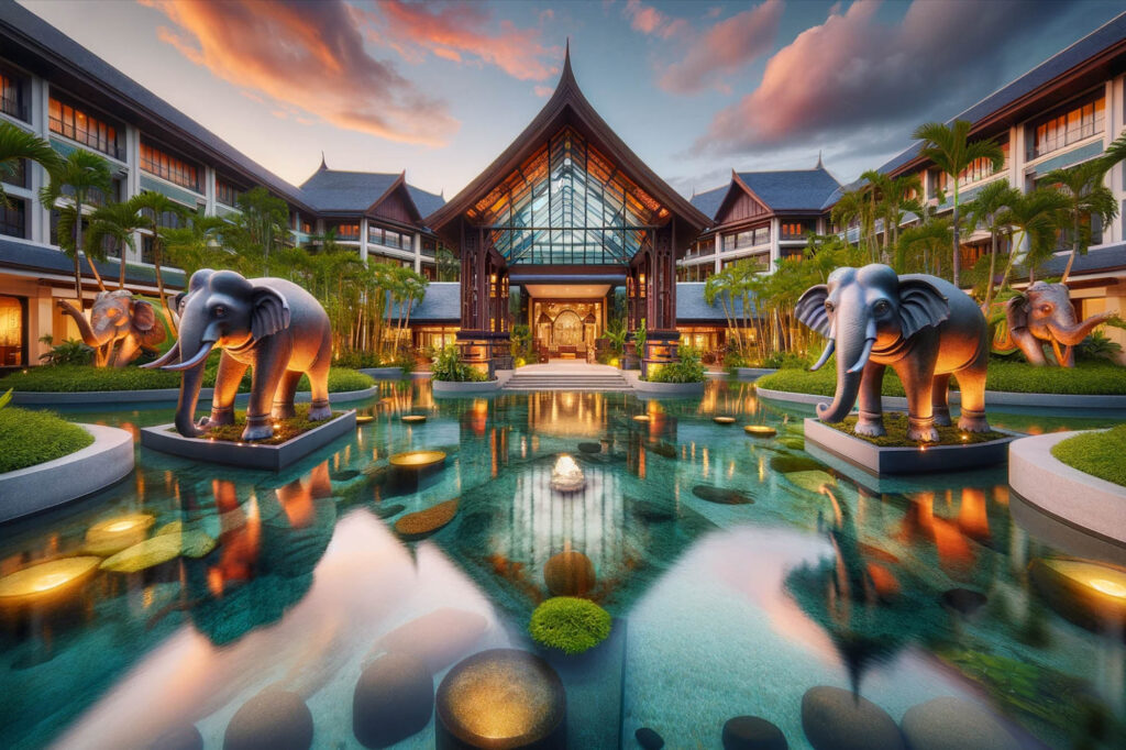 Exterior photo of Loews Royal Pacific Resort at Universal Orlando, an Orlando wedding venue