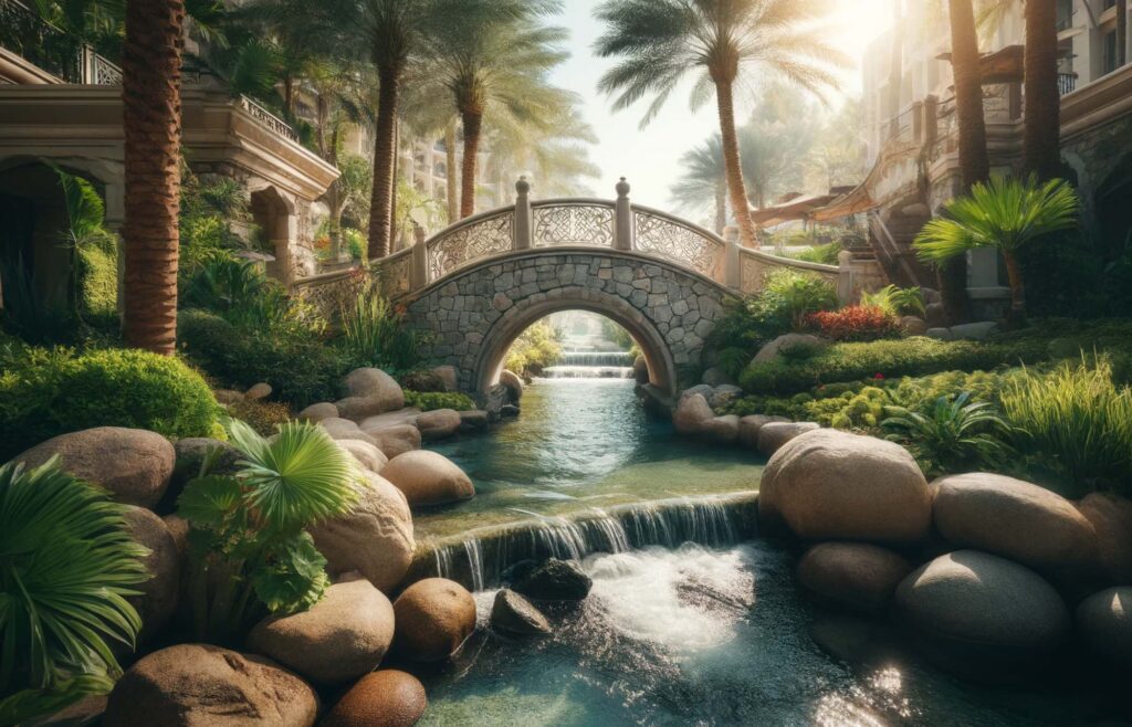 Scenic view of Loews Sapphire Falls Resort at Universal Orlando, a Florida wedding venue.