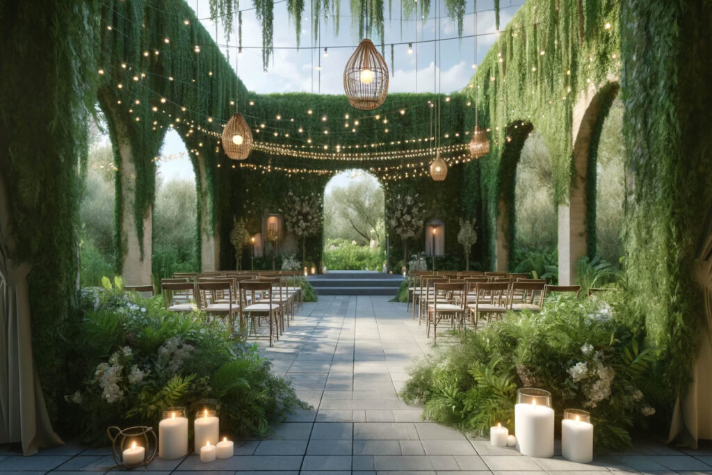 Ceremony space of the acre orlando, a wedding venue in florida.