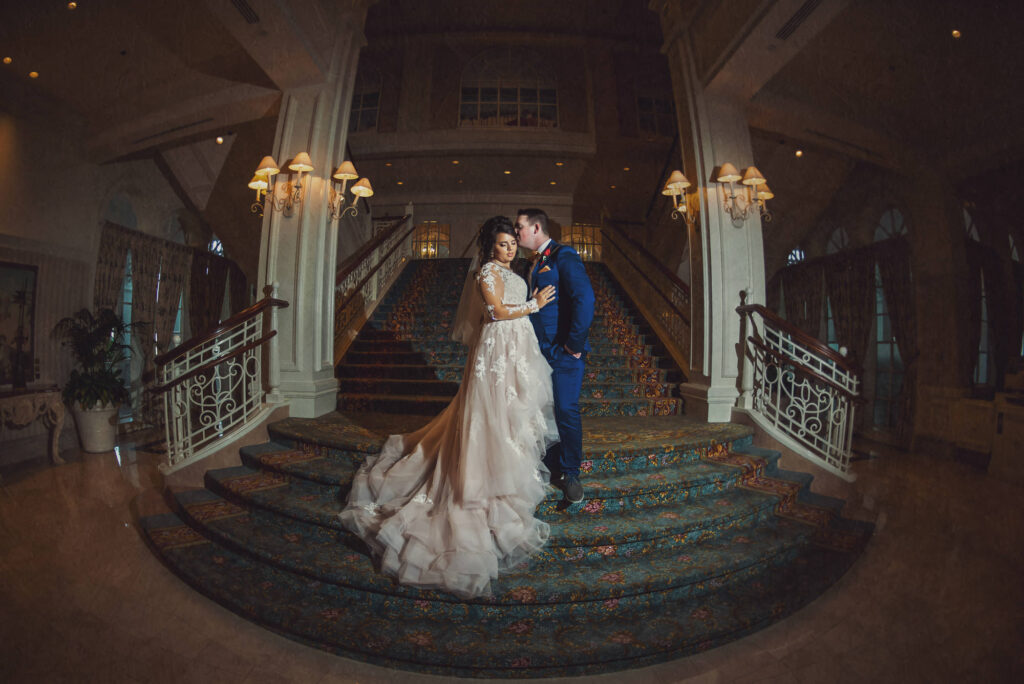 Victorian architecture at Disney’s Grand Floridian Resort & Spa, a luxurious Orlando engagement photo location.