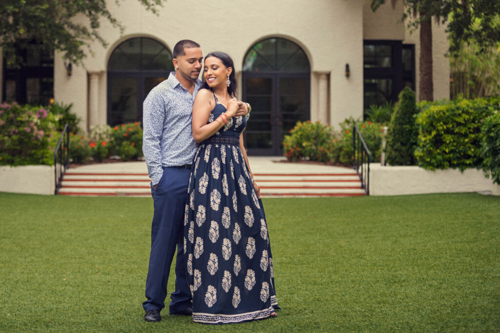Elegant architecture at The Alfond Inn, a luxurious Orlando engagement photo location.